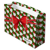 Sac Cadeau Motif de base-ball de Noël - grand (Dos Angle)