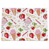Sac cadeau Motif de fraise Sundae (Devant)