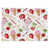 Sac cadeau Motif de fraise Sundae (Dos)