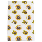 Sac cadeau Motif de tournesol d'aquarelle (Devant)
