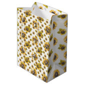 Sac cadeau Motif de tournesol d'aquarelle (Dos Angle)
