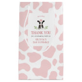 Sac cadeau Motif de vache rose (Devant)