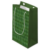 Sac cadeau Motif en bambou vert (Devant Angle)