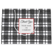 Sac cadeau Motif en verre blanc noir modifiable (Devant)