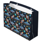 Sac cadeau Motif espace (Dos Angle)