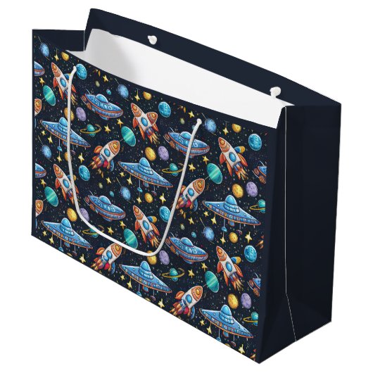 Sac cadeau Motif espace (Devant Angle)