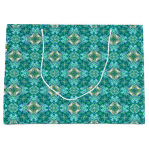 Sac cadeau Motif Kaleidoscope Turquoise