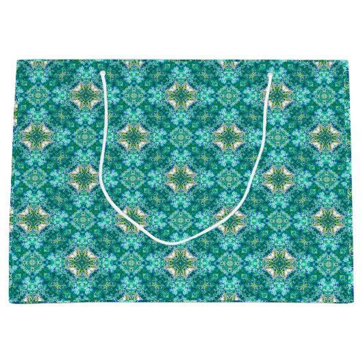 Sac cadeau Motif Kaleidoscope Turquoise (Devant)