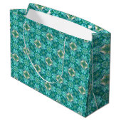 Sac cadeau Motif Kaleidoscope Turquoise (Dos Angle)