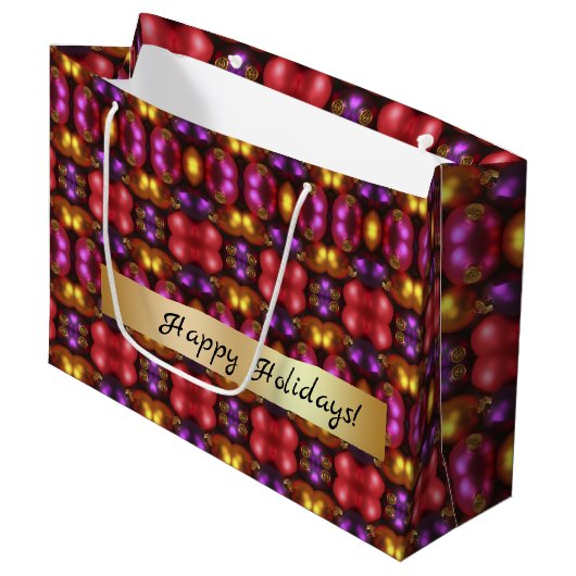 Sac cadeau Motif ornement en verre (Devant Angle)