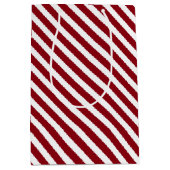 Sac cadeau Motif rayé rouge et blanc (Devant)