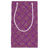 Sac cadeau Motif rose et or profond (Devant)