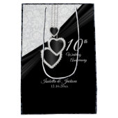 Sac Cadeau Moyen 10e anniversaire de naissance de l'Onyx noir et du (Dos)