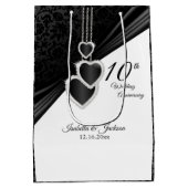 Sac Cadeau Moyen 10e anniversaire du Mariage Onyx - (Dos)