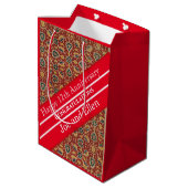 Sac Cadeau Moyen 12e anniversaire du Mariage, Anniversaire de la so (Dos Angle)