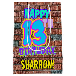 Sac Cadeau Moyen 13e anniversaire : Amusant, Graffiti urbain inspir