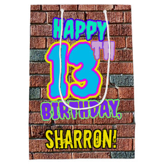 Sac Cadeau Moyen 13e anniversaire : Amusant, Graffiti urbain inspir