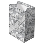 Sac Cadeau Moyen 15e anniversaire du Mariage, Cristal (Devant Angle)