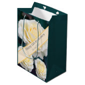 Sac Cadeau Moyen 15e anniversaire du Mariage, Rose (Devant Angle)