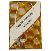 Sac Cadeau Moyen 16e anniversaire du Mariage, cire (Devant)