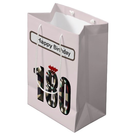 Sac Cadeau Moyen "180 en 3D : la dimension Ultimate Darts" (Devant Angle)