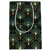 Sac Cadeau Moyen 1920s Emerald and Gold Art Deco (Devant)