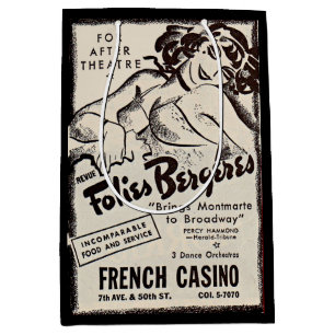 Sac Cadeau Moyen 1930 Folies Bergere et imprimer