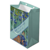 Sac Cadeau Moyen 21e anniversaire du Mariage Blue Iris (Devant Angle)