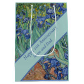 Sac Cadeau Moyen 21e anniversaire du Mariage Blue Iris (Dos)