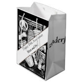 Sac Cadeau Moyen 24e anniversaire modifiable (Dos Angle)