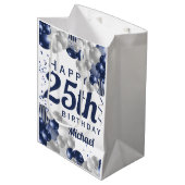 Sac Cadeau Moyen 25e anniversaire Ballons de la Marine (Devant Angle)