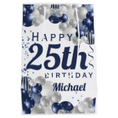 Sac Cadeau Moyen 25e anniversaire Ballons de la Marine (Dos)