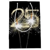 Sac Cadeau Moyen 25e anniversaire Sparklers en noir (Devant)