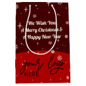 Sac Cadeau Moyen 2 côtés Business Logo QR code Nom Christmas Mediu (Devant)