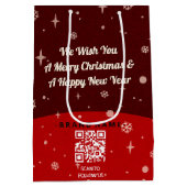 Sac Cadeau Moyen 2 côtés Business Logo QR code Nom Christmas Mediu (Dos)