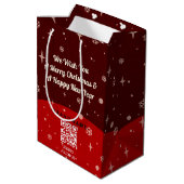 Sac Cadeau Moyen 2 côtés Business Logo QR code Nom Christmas Mediu (Dos Angle)