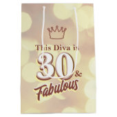 Sac Cadeau Moyen 30 et fabuleux (Dos)