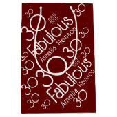 Sac Cadeau Moyen 30 et fabuleux moderne 30e anniversaire (Devant)