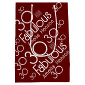 Sac Cadeau Moyen 30 et fabuleux moderne 30e anniversaire (Dos)