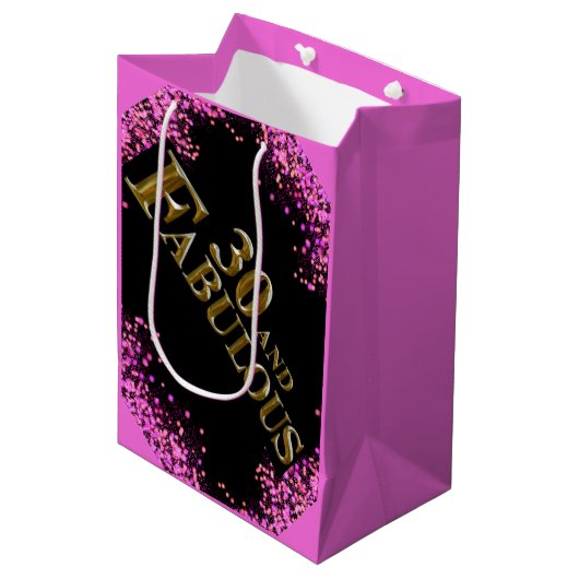 Sac Cadeau Moyen 30e Anniversaire (Devant Angle)