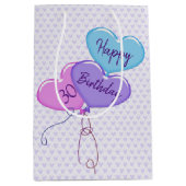 Sac Cadeau Moyen 30e anniversaire Ballons et Coeurs (Devant)