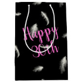 Sac Cadeau Moyen 30e Anniversaire Plumes Sac-cadeau moyen (Devant)