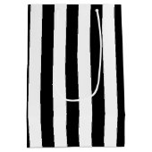 Sac Cadeau Moyen 30e anniversaire Stripes noir et blanc (Dos)