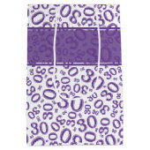 Sac Cadeau Moyen 30th Birthday Random Number Pattern Purple/White (Dos)
