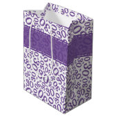 Sac Cadeau Moyen 30th Birthday Random Number Pattern Purple/White (Dos Angle)