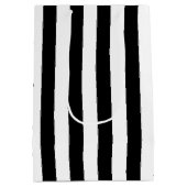 Sac Cadeau Moyen 35e anniversaire Stripes noir et blanc (Dos)