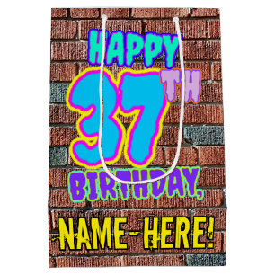 Sac Cadeau Moyen 37e anniversaire : Amusant, Graffiti urbain inspir