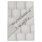 Sac Cadeau Moyen 37e anniversaire du Mariage Alabaster, modifiable (Dos)