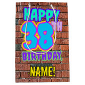 Sac Cadeau Moyen 38e anniversaire : Amusant, Graffiti urbain inspir (Devant)