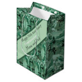 Sac Cadeau Moyen 38e anniversaire du Mariage Green Beryl (Devant Angle)